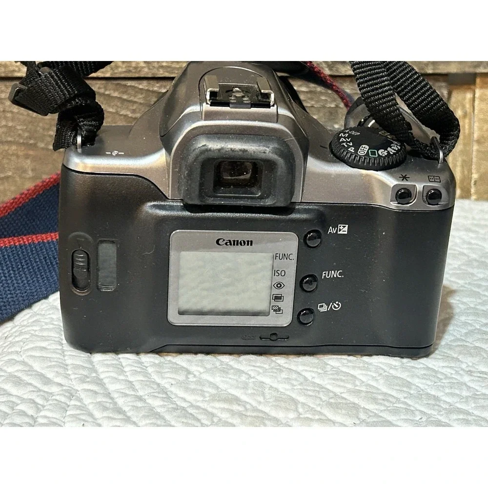 Canon EOS Rebel K2 35mm SLR Film Camera EF 28-90mm Zoom Lens Silver Not Tested